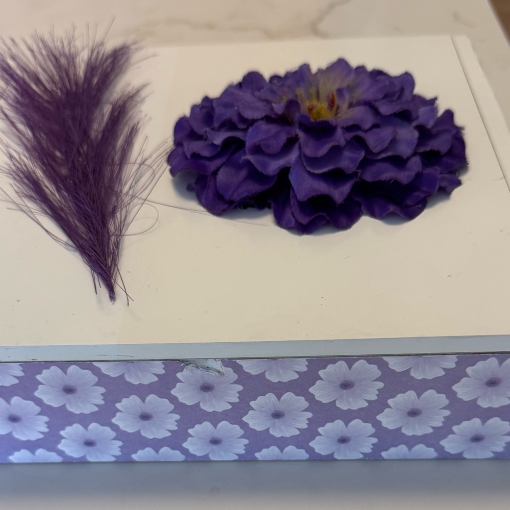Purple Floral Decorative Box